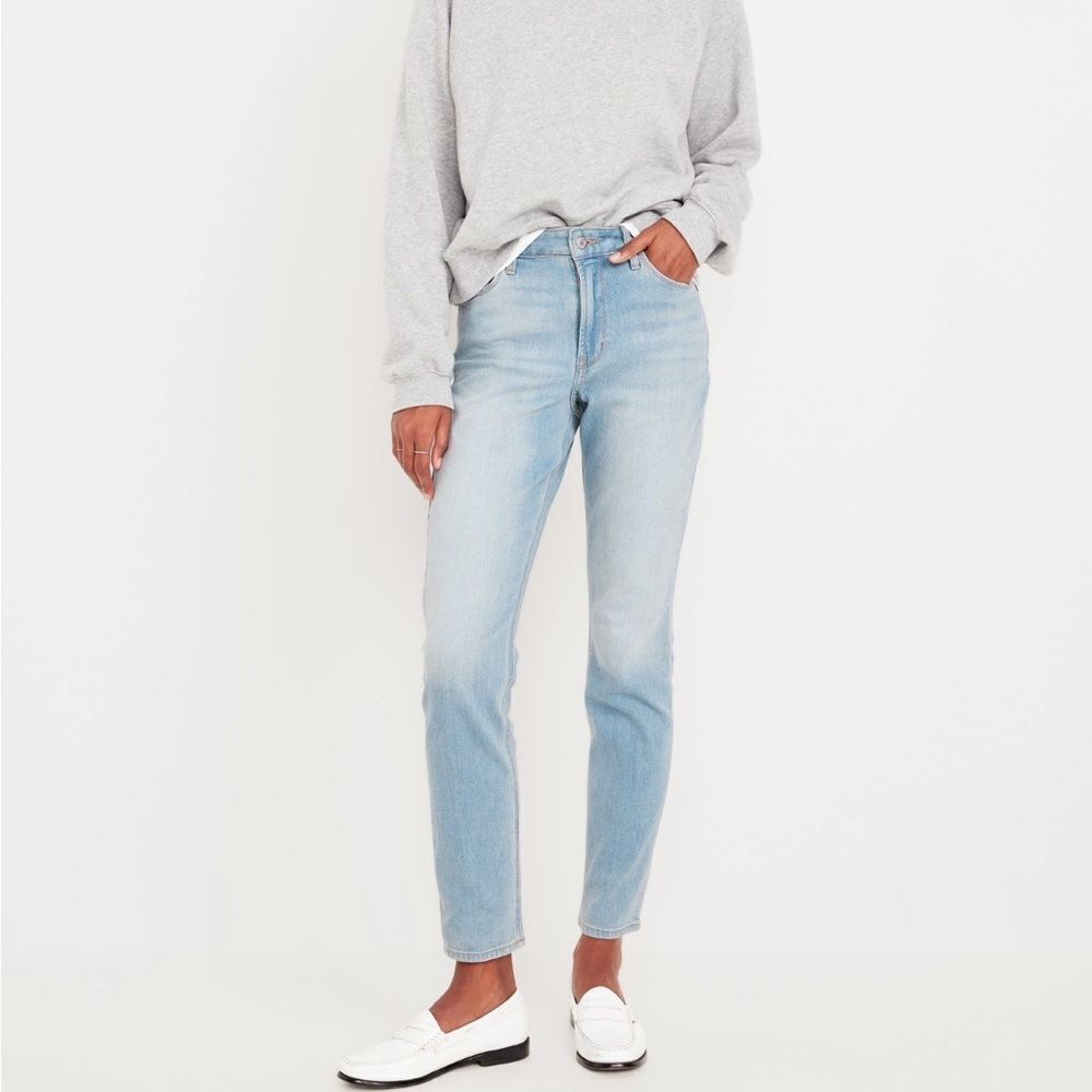 Light wash Skinny Straight Denim Jeans 6